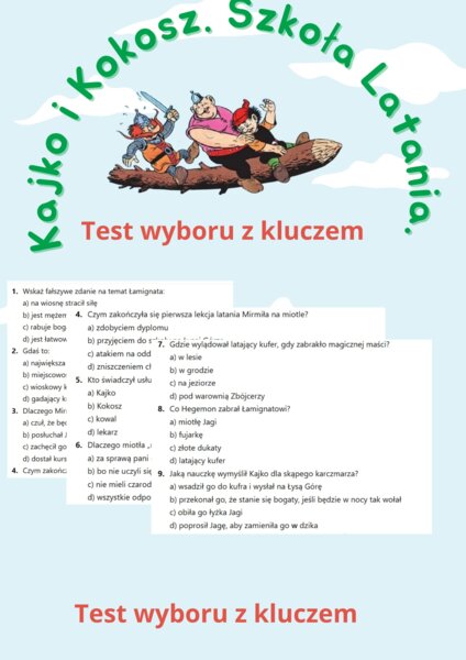 Kajko i Kokosz. Sprawdzian z treści