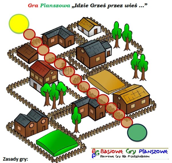 Idzie Grześ przez wieś – Gra planszowa