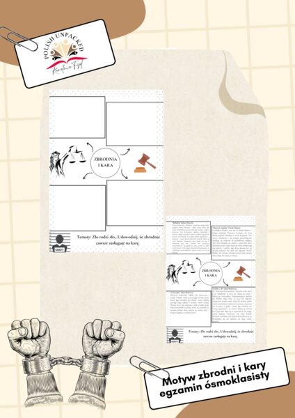 Motyw zbrodni i kary + odpowiedzi egzamin ósmoklasisty