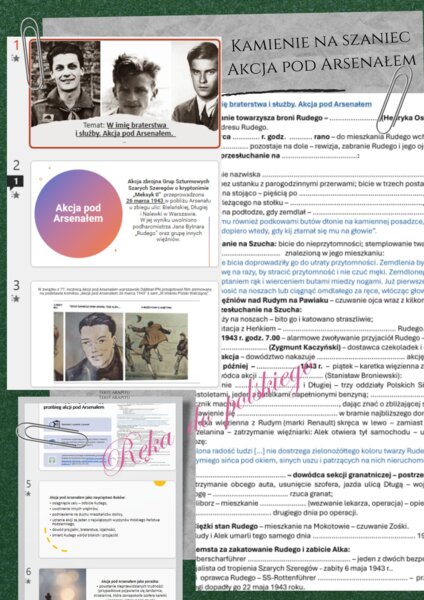 Karta pracy [wklejka] oraz prezentacja. Kamienie na szaniec: Akcja pod Arsenałem.