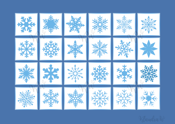 Zimowe memory - śnieżynki