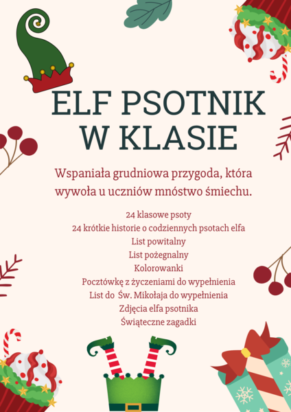 🎄 Elf Psotnik w klasie – magiczna grudniowa przygoda! 🧝‍♂️✨