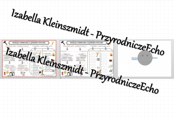 Minizestaw na temat „Reakcja chemiczna a zjawisko fizyczne” – sketchnotka + karta pracy w power point + gratisowy link do prezentacji multimedialnej niekomercyjnej wykonanej w genial.ly do indywidualnego pobrania i użycia do celów niekomercyjnych. Chemia