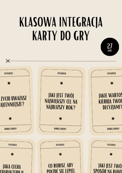 Klasowa Integracja: Gra Karciana na Godzinę Wychowawczą i TUS