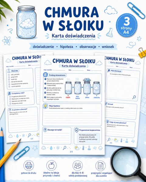 Chmura w słoiku. Doświadczenie
