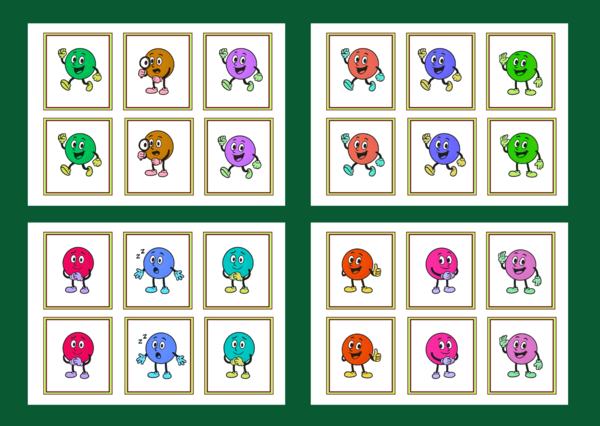 Dzień Kropki – MEMORY z kolorowymi kropkami jako postaciami – 8 stron - biblioteka - świetlica