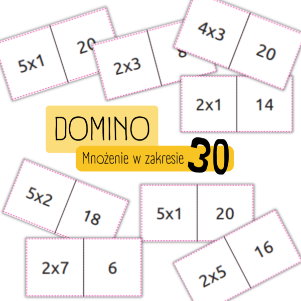 DOMINO - mnożenie w zakresie 30.