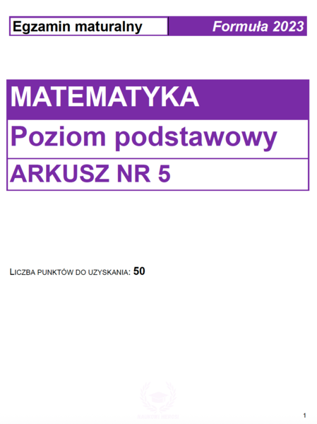 Arkusz próbny z matematyki nr 5