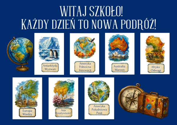 Gazetka szkolna na rozpoczęcie roku – „Każdy dzień to nowa podróż!