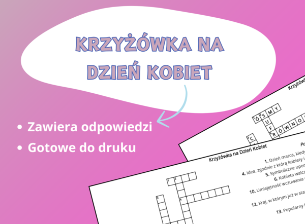 Krzyżówka na Dzień Kobiet – Świetna zabawa i edukacja! 💐👩