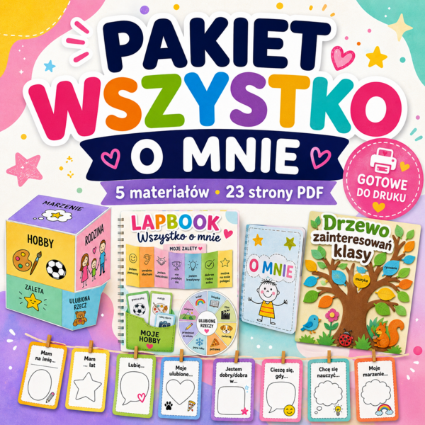Materiały „Wszystko o mnie” – kreatywne zajęcia integracyjne dla dzieci