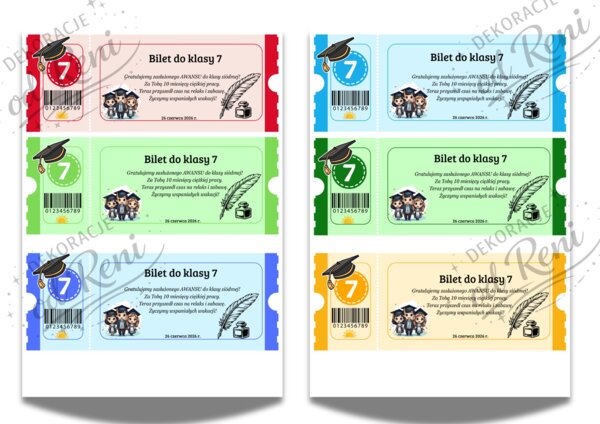 Bilety do klasy 7 – wyjątkowy dodatek do świadectwa