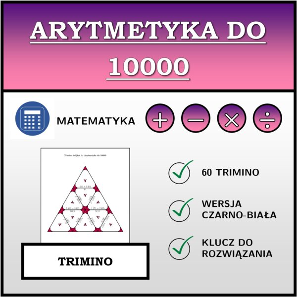 Trimino - Arytmetyka do 10000 | matematyka