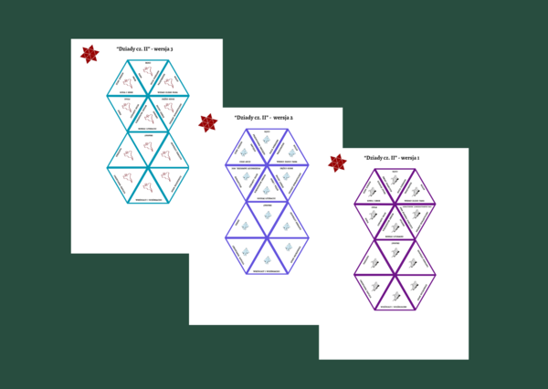 "DZIADY cz. II" – kl. 4-8 – trimino 12 elementów