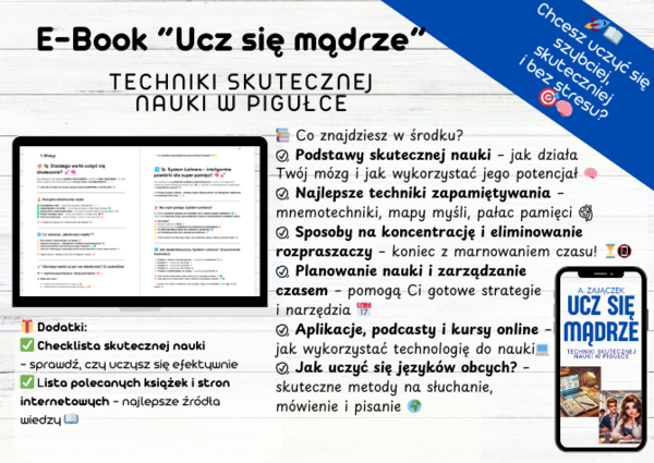 Ucz się mądrze – techniki skutecznej nauki w pigułce -E-Book