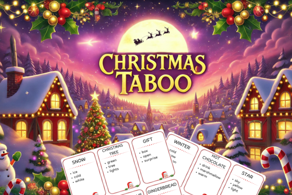 ŚWIĄTECZNA GRA TABOO - ANGIELSKIE SŁÓWKA – Boże Narodzenie, Mikołajki, Zima, Tabu