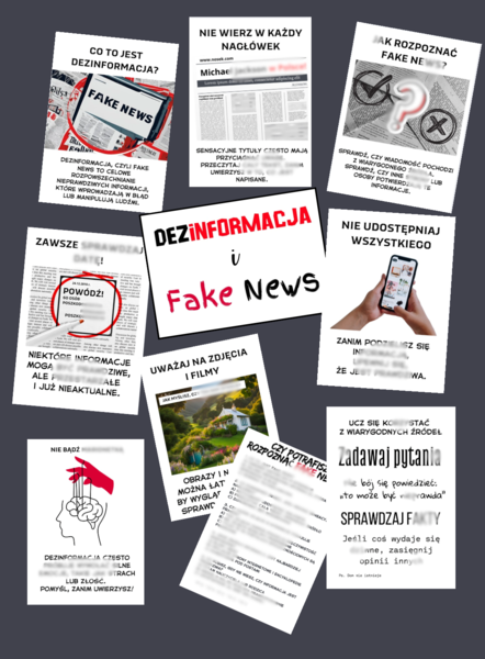 Dezinformacja i fake news - gazetka edukacyjna, profilaktyczna