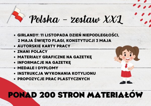 DZIEŃ NIEPODLEGŁOŚCI ŚWIĘTO 11 LISTOPADA PAKIET 3 MAJA - ponad 200 stron