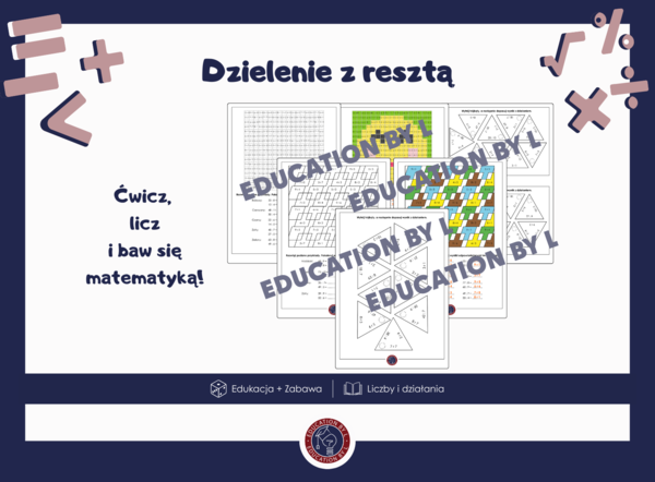 Dzielenie z resztą na wesoło! | Kodowanie, emotki i gra trimino | Pakiet z rozwiązaniami