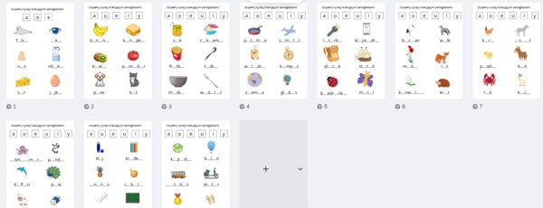 Uzupełnij wyrazy brakującymi literami - samogłoskami