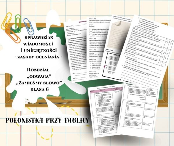 Sprawdzian z odpowiedziami do rozdziału VI pt.,,Odwaga"