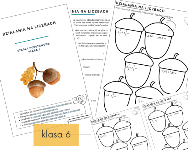 Działania na ułamkach (klasa 6 i 7)