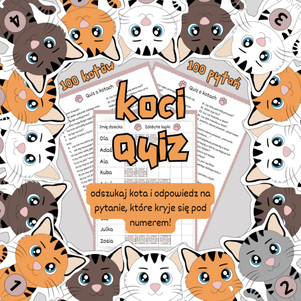 Koci QUIZ z zabawą ruchową + ciekawostki
