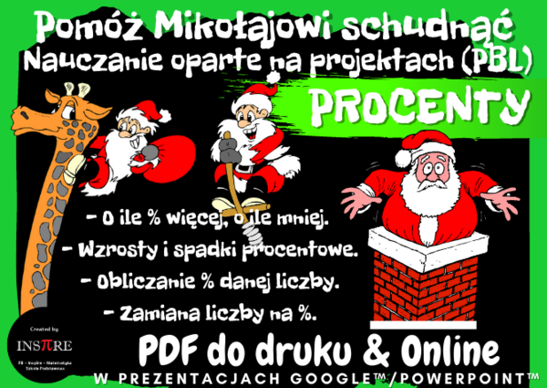 PROCENTY Projekt matematyczny: Pomóż Mikołajowi schudnąć – Nauczanie Oparte na Projektach (PBL) dla kl.6-8