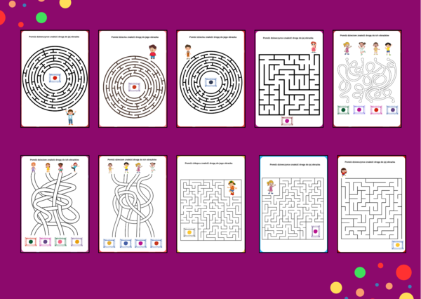 DZIEŃ KROPKI – labirynty – 10 wersji