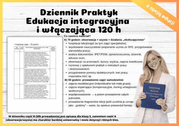 Dziennik Praktyk Edukacja integracyjna i włączająca 120 h