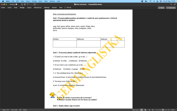 Dom- ćwiczenia powtórzeniowe pod kątem egzaminu ósmoklasisty