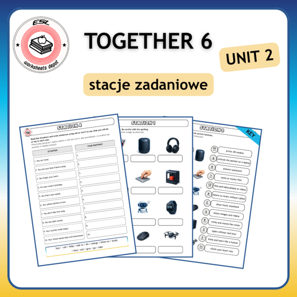 Together 6 Unit 2 stacje zadaniowe