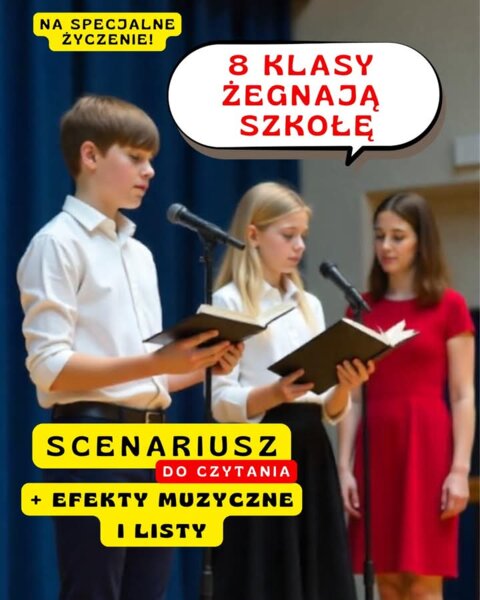 Pożegnanie Ósmoklasistów – scenariusz, listy i efekty muzyczne!