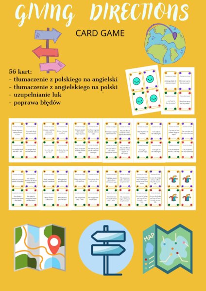 GIVING DIRECTIONS CARD GAME