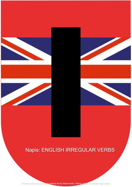 Dekoracja girlanda napis ENGLISH IRREGULAR VERBS język angielski