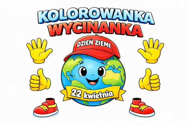 Dzień Ziemi – kolorowanka i wycinanka do druku A4