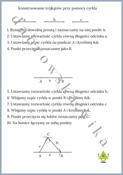 Konstruowanie trójkątów - notatka