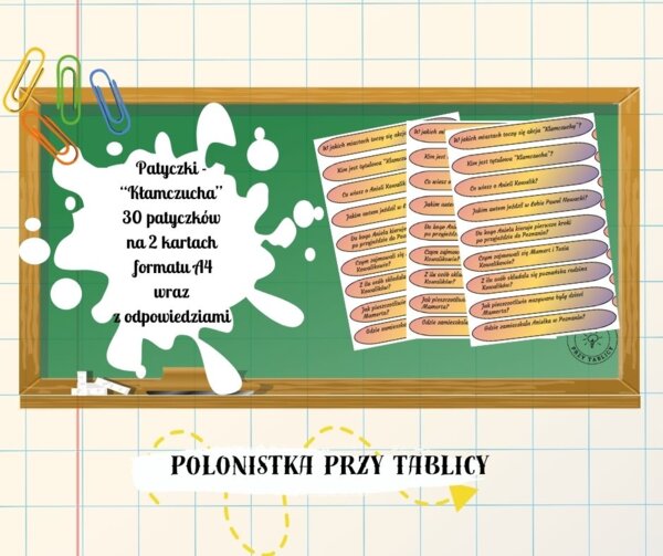 Patyczki "Kłamczucha" 30 pytań + odpowiedzi