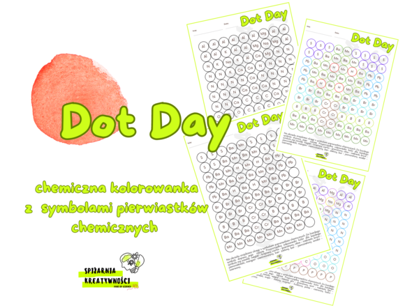 Dot Day - chemiczna kolorowanka - symbole pierwiastków chemicznych