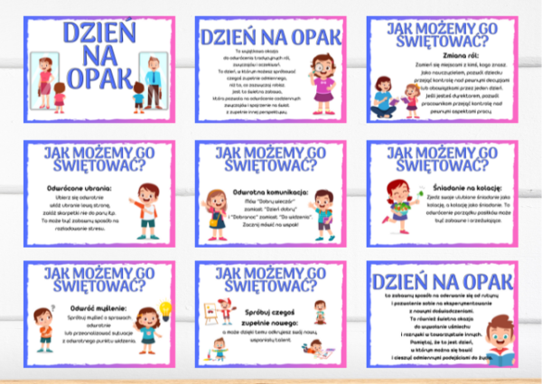 Dzień na opak - 21.03; 1.04 - gazetka