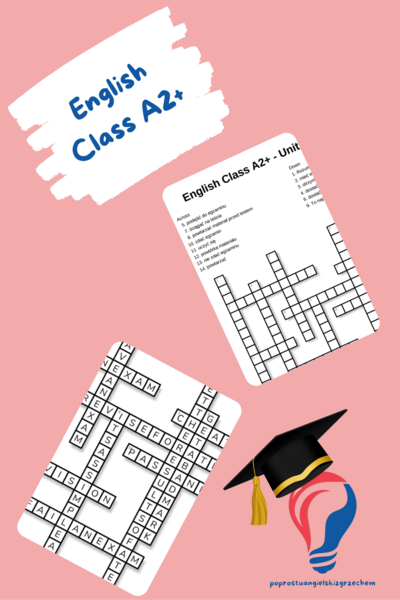 English Class A2+ – Unit 9 – krzyżówki – Krajobraz i rzeźba terenu_Państwa/Aktywności na świeżym powietrzu_Sprzęt sportowy/Out of class/9.7