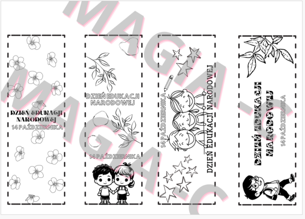 DZIEŃ EDUKACJI NARODOWEJ 14 PAŹDZIERNIKA ZAKŁADKI + LABIRYNTY