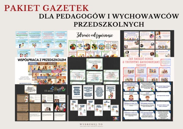 PAKIET GAZETEK NA CAŁY ROK SZKOLNY DLA PEDAGOGÓW I NAUCZYCIELI PRZEDSZKOLNYCH