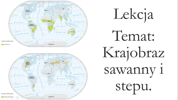 Klasa 5 - Krajobraz sawanny i stepu - prezentacja