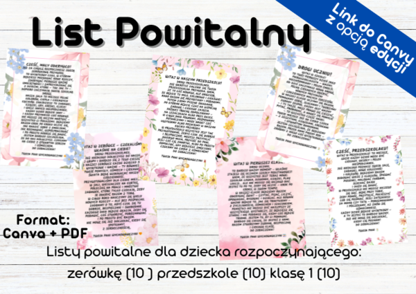 List do przedszkolaków, zerówkowiczów i uczniów na początek roku szkolnego