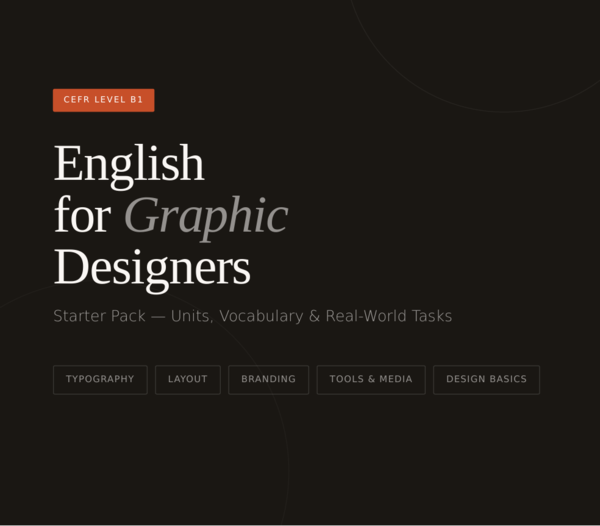 English for Graphic Designers B1 Starter Pack - angielski dla grafików B1 pakiet startowy