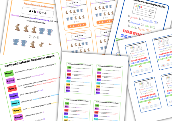 Wklejki i plakaty matematyczne