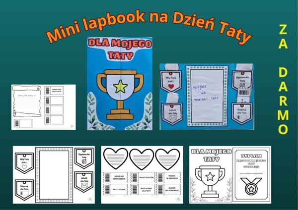 💙 Mini lapbook na Dzień Taty – ZA DARMO 💙