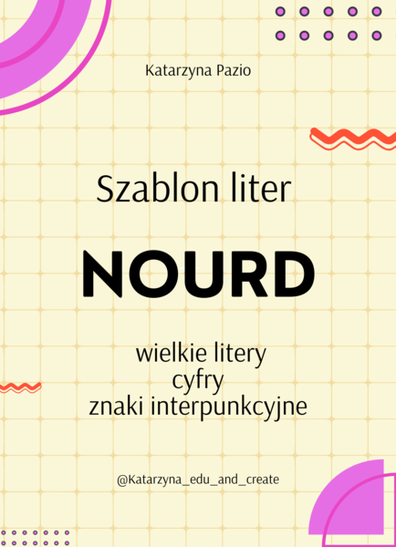 Szablon liter – nourd – wielkie