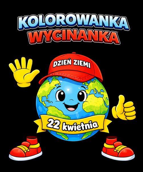 Dzień Ziemi – kolorowanka i wycinanka do druku A4